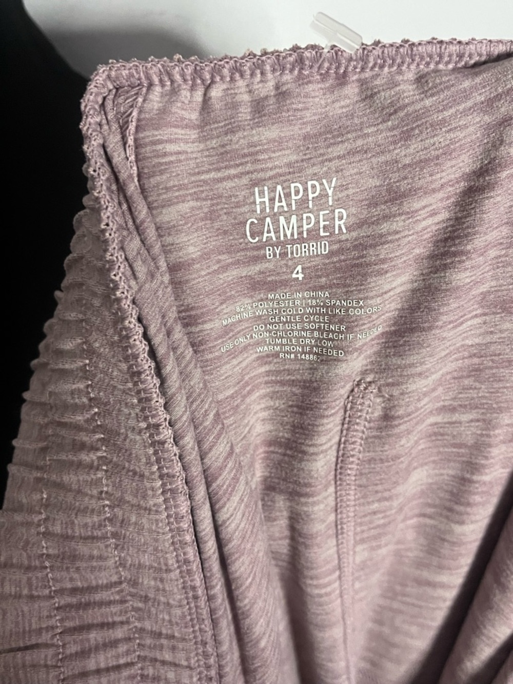 Torrid Happy Camper Pink Mauve Heather Jogger Size 4x - Picture 6 of 6